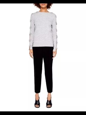 Ted Baker Sakarie Bow-Sleeve Casmere Blend Sweater